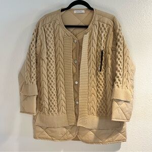 Lavysh Beige Quilted Puffer Jacket Size XL
